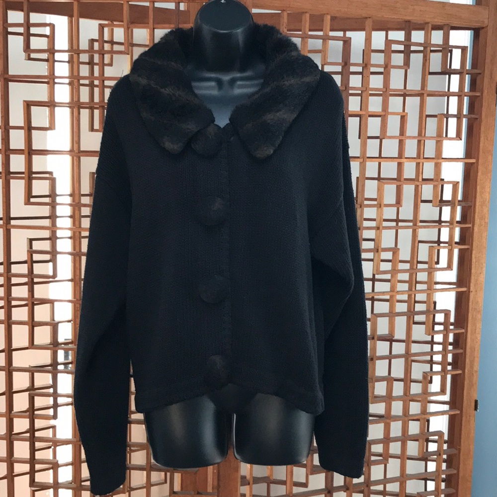 Ozone -large sweater with faux fur